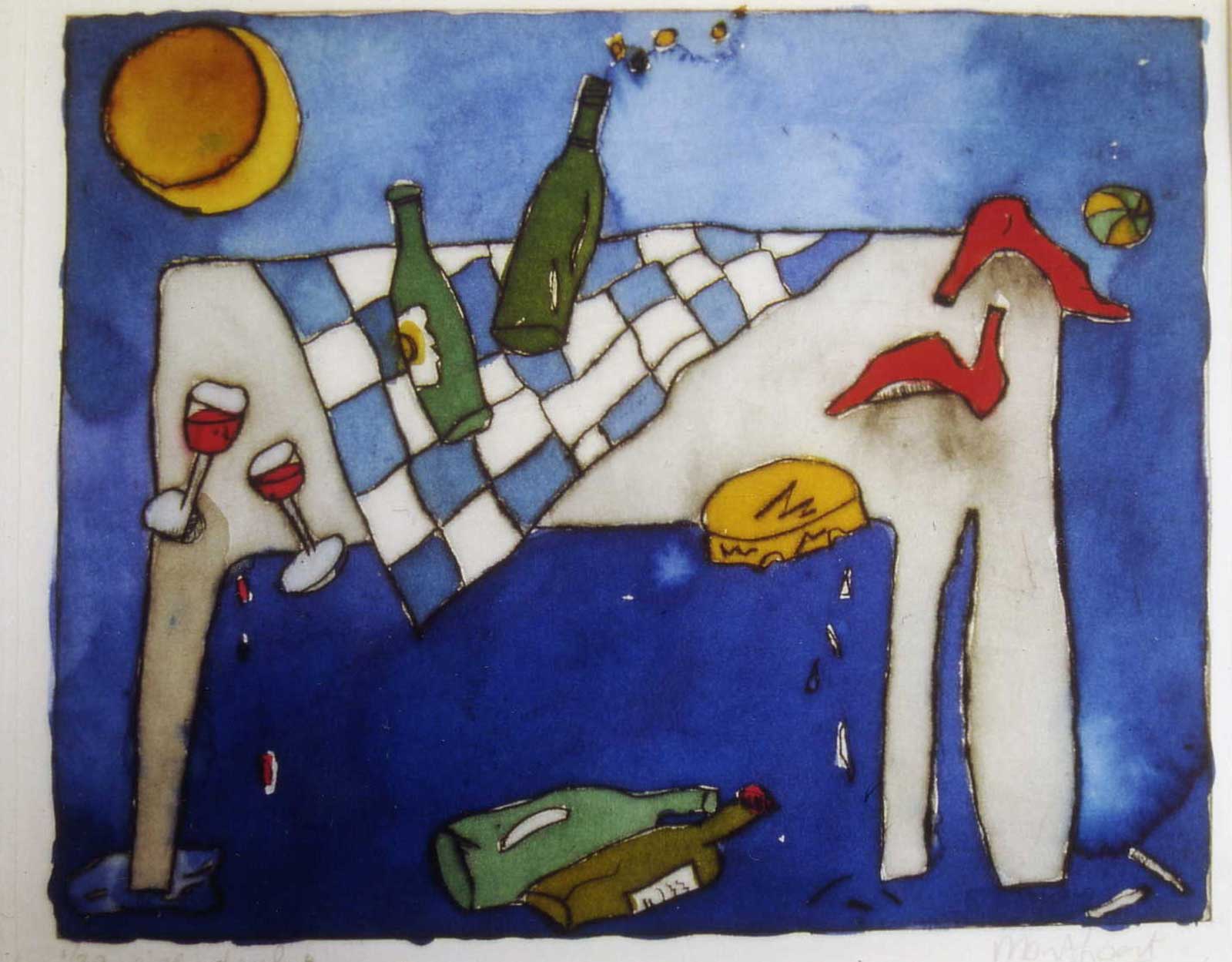 tafel maan, droge naald