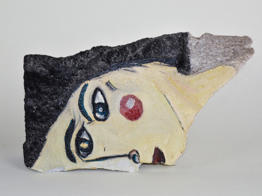 vrouw liggend, gasbeton