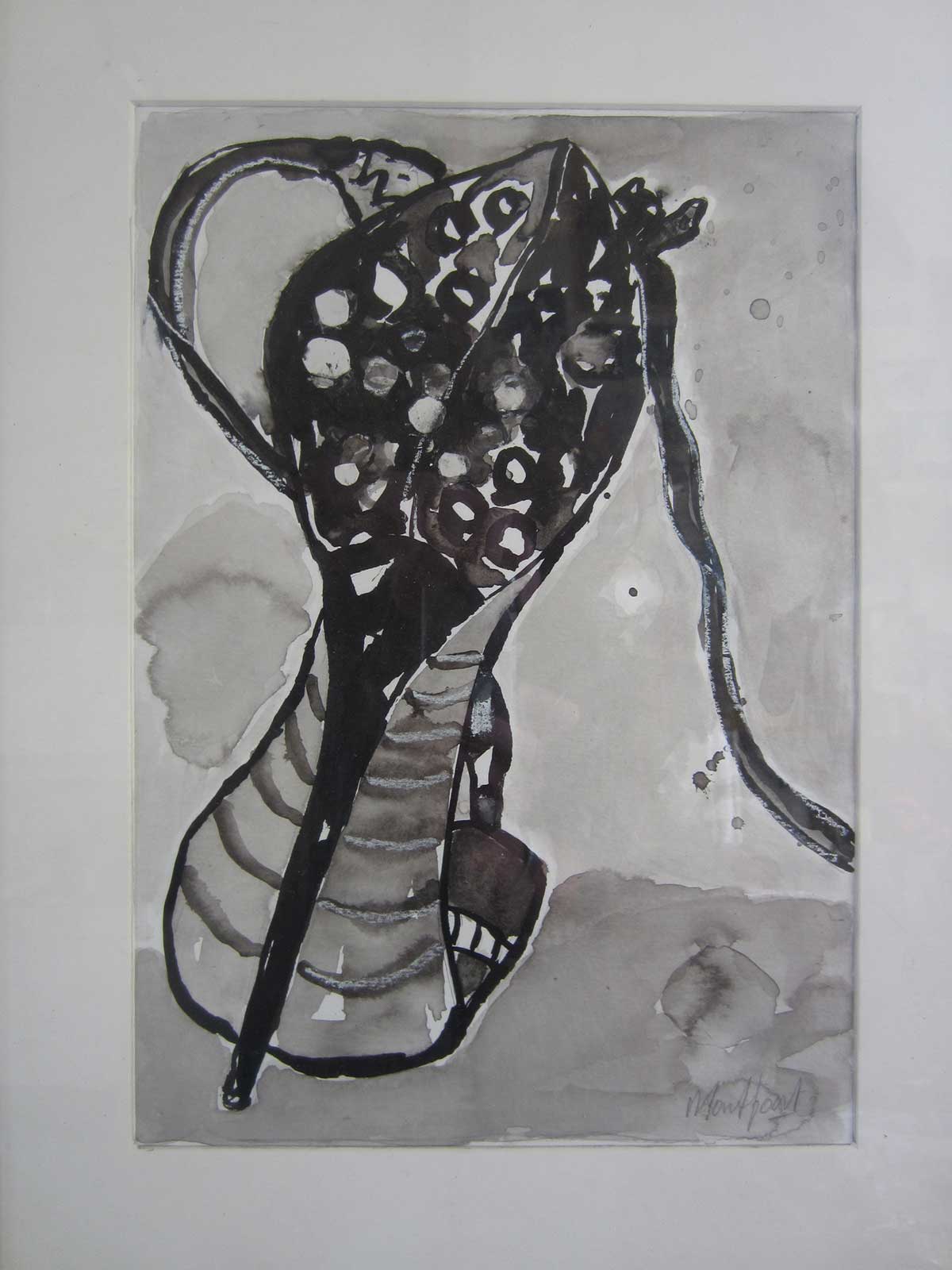 pump achterkant, inkt